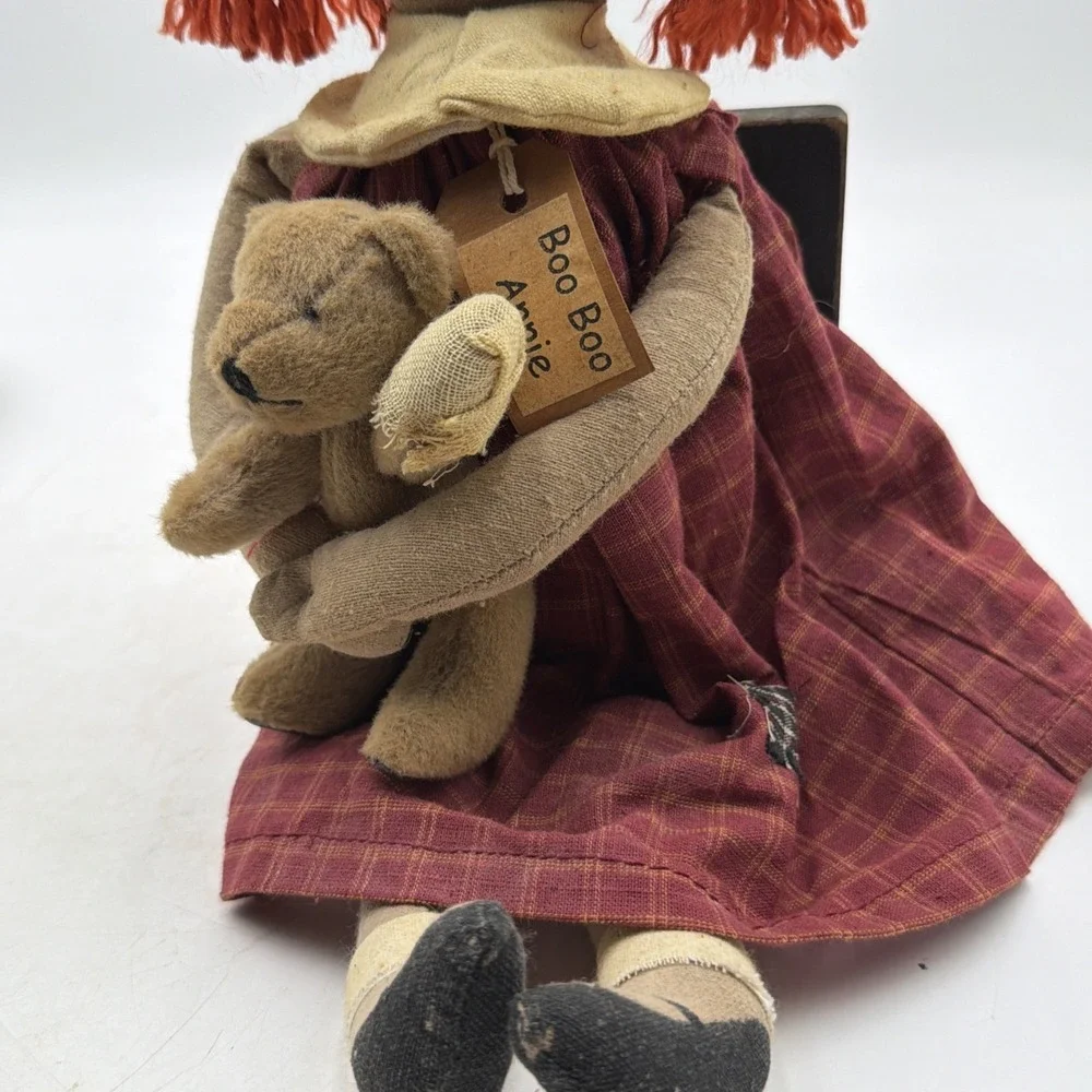 NWT Pearson's Simply Primitives Boo Boo Raggedy Anne and Teddy Bear Folk Doll